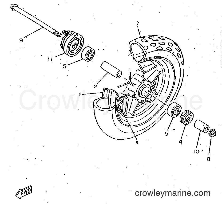 1998 Scooter CW50RSX - CW50RSX (4YF3) [999] - FRONT WHEEL