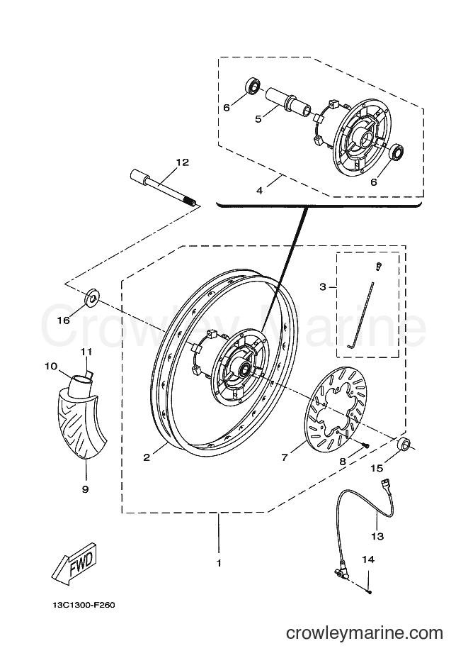 2007 Scooter DT50RSM - DT50RSM (14P1) [010] - FRONT WHEEL 2