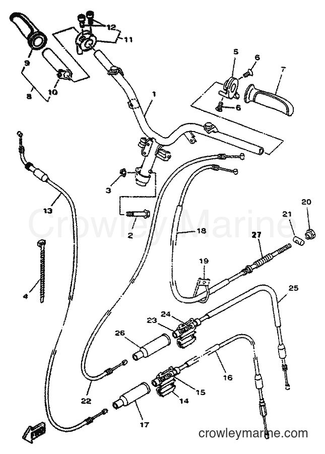 Yamaha Motors YN50 (5BW1) [010] - STEERING HANDLE & CABLE