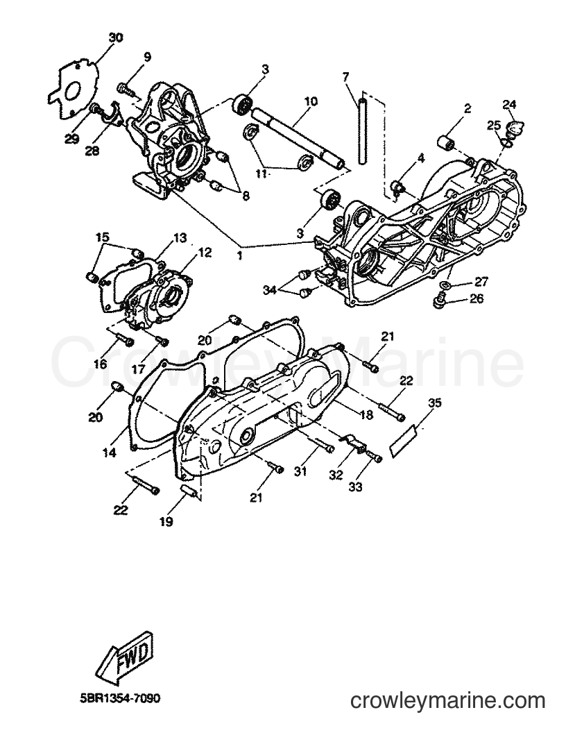 Yamaha Motors YQ50L (5KF7) [010] - CRANKCASE