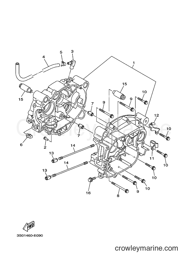 Yamaha Motors T110LE (3P92) [010] - CRANKCASE