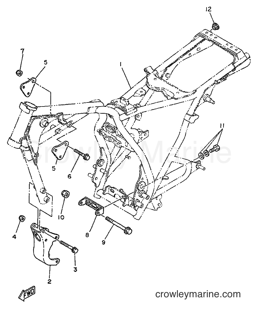 1996 Street Bike SR250 - SR250 (21L2) [99A] - FRAME