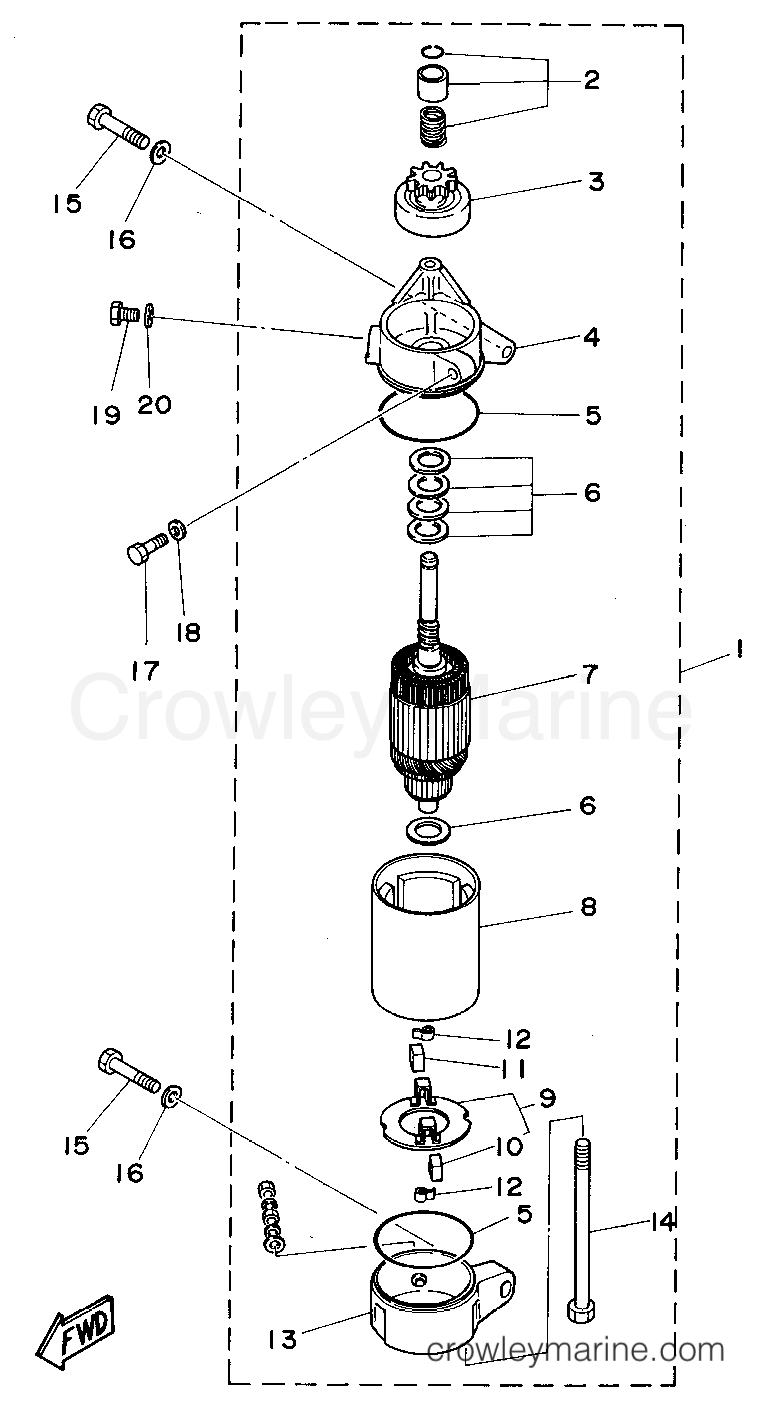 Yamaha Motors 70TLRS - STARTING MOTOR