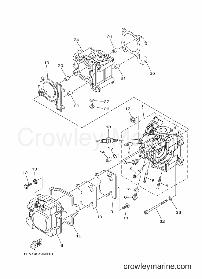 2013 Scooter AL125FC - AL125FC (1PN2) [010] - CYLINDER HEAD