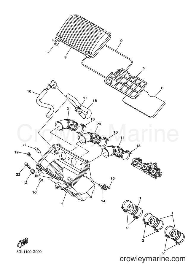 Yamaha Motors RFX10R (8GL2) [010] - INTAKE