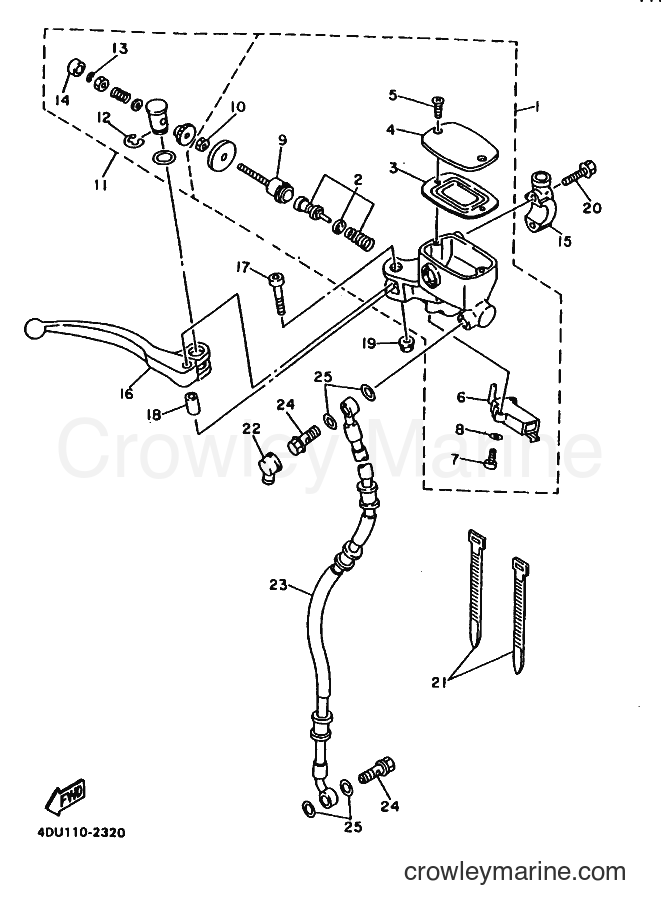 1992 Street Bike XJ600S - XJ600S (4DU3) [010] - FRONT MASTER CYLINDER