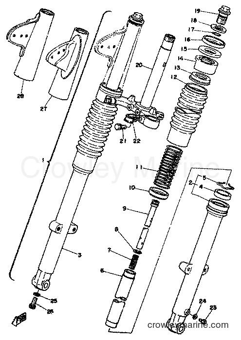 Yamaha Motors FS1DX (2G1) [998] - FRONT FORK