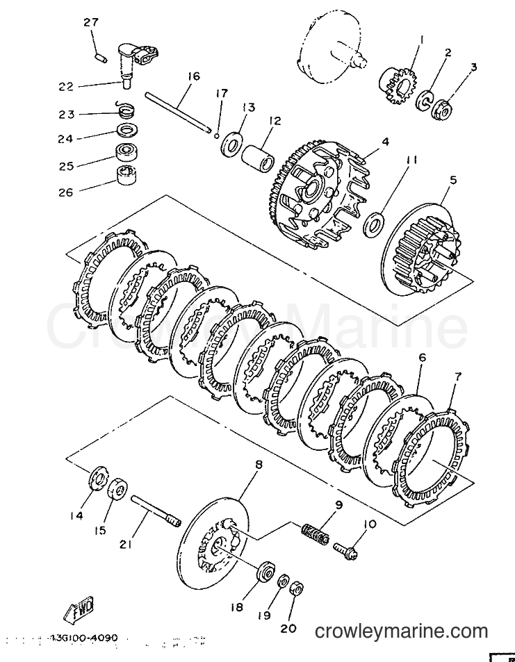 Yamaha Motors IT200S (1VH) [999] - CLUTCH