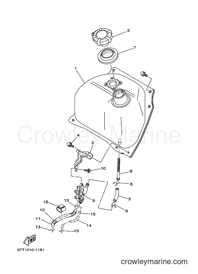 2001 Scooter CV50ZR - CV50ZR (5PT1) [010] - フユエルタンク