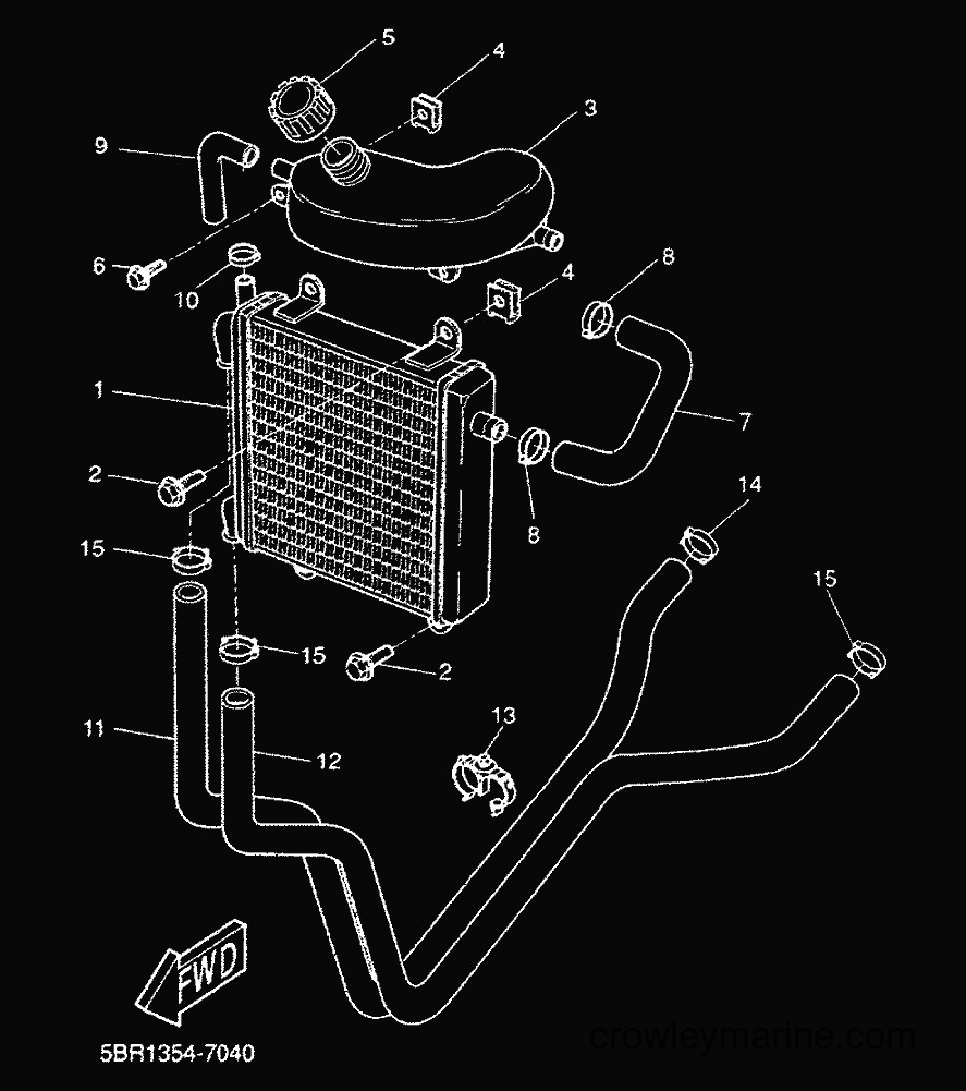2000 Scooter YQ50 - YQ50 (5KH3) [010] - RADIATOR & HOSE