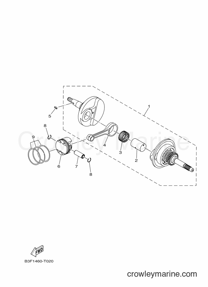 Yamaha Motors GDS125-F (B3F2) [010] - CRANKSHAFT & PISTON