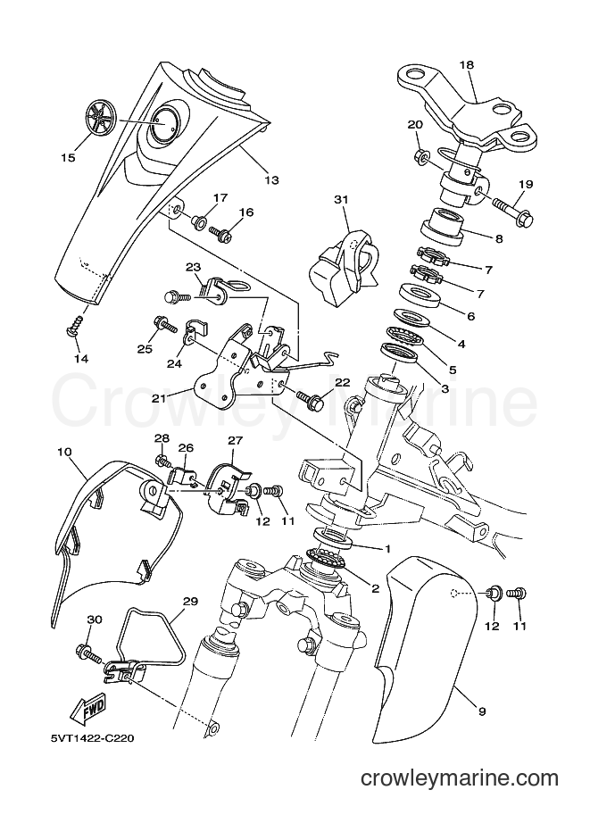 Yamaha Motors T110E (5VT1) [010] - STEERING 2