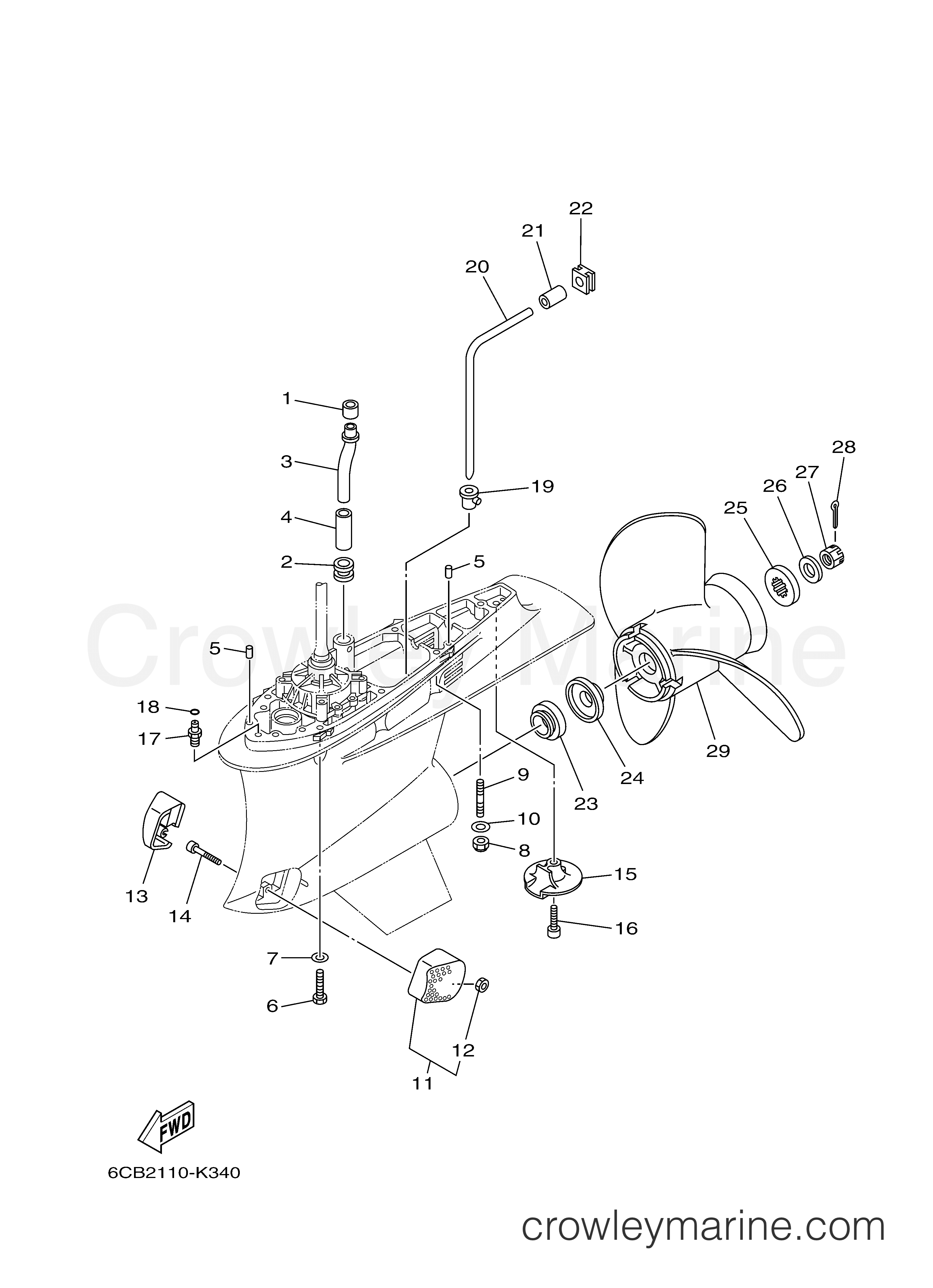 Yamaha Motors VF225LA - LOWER CASING DRIVE 2