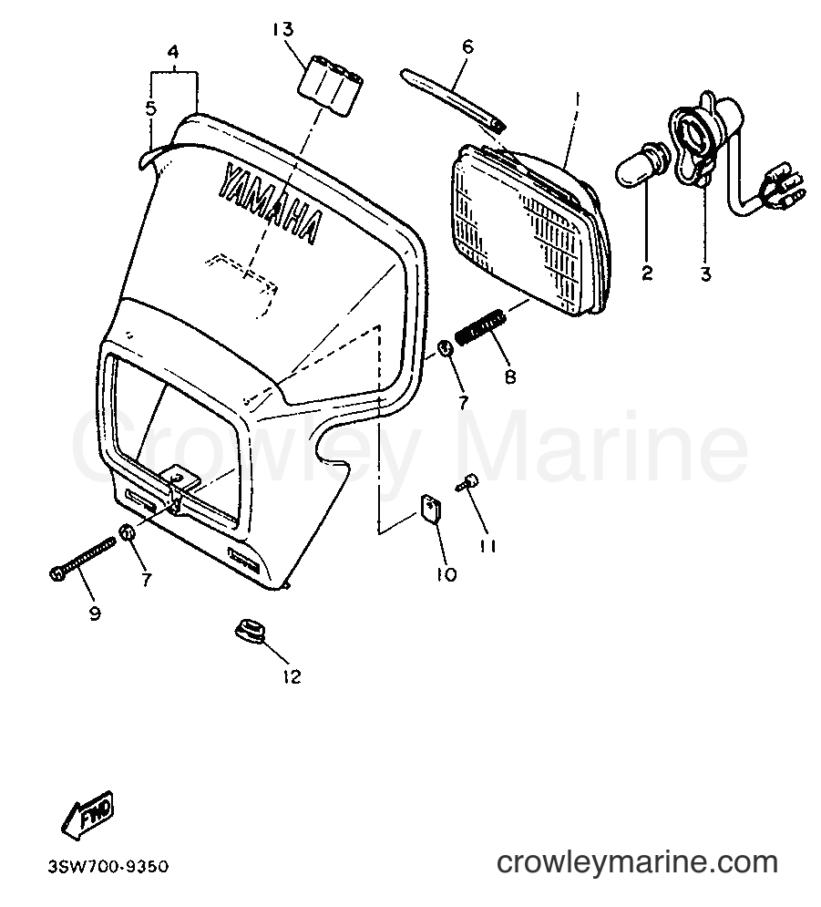 1992 Dirt Bike TT600 - TT600 (3SW4) [010] - HEADLIGHT