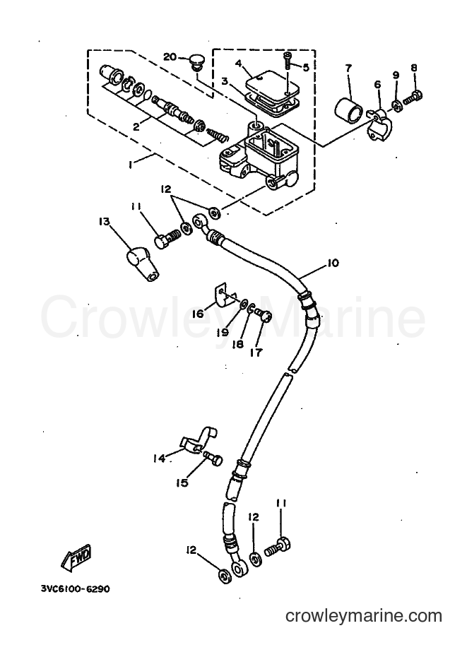 1998 Dirt Bike RT180 - RT180 (4BN7) [010] - FRONT MASTER CYLINDER