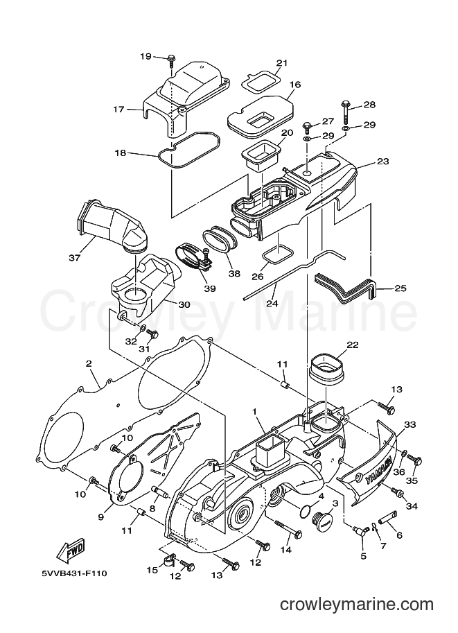 2007 Scooter AL115S - AL115S (5VVB) [010] - CRANKCASE COVER 1