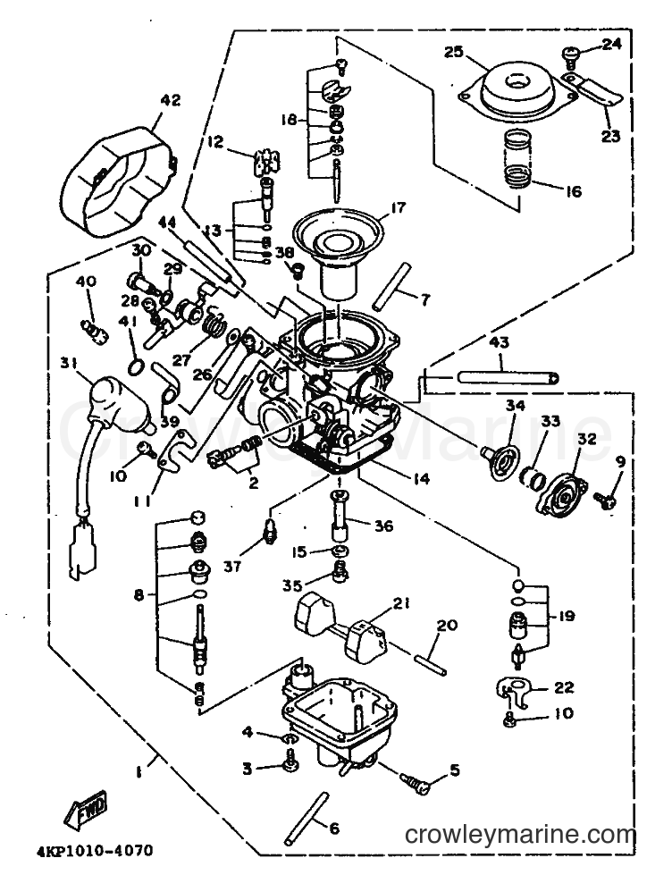 1995 Scooter XC125T - XC125T (4KY4) [99A] - CARBURETOR