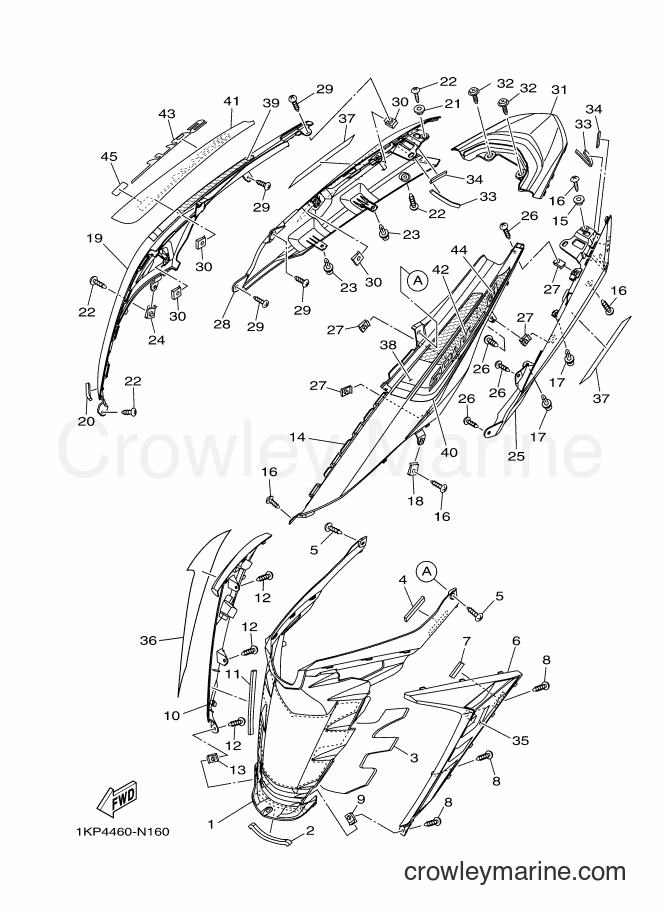 2014 Scooter AL115FX - AL115FX (1KPD) [010] - SIDE COVER