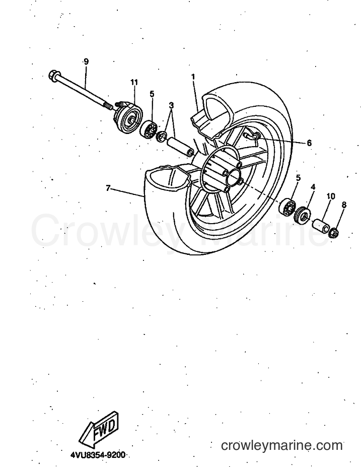 1999 Scooter CW50 - CW50 (5HG1) [010] - FRONT WHEEL
