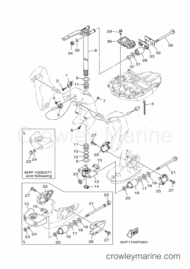 Yamaha Motors F150CA (6HP1) [030] - BRACKET 2