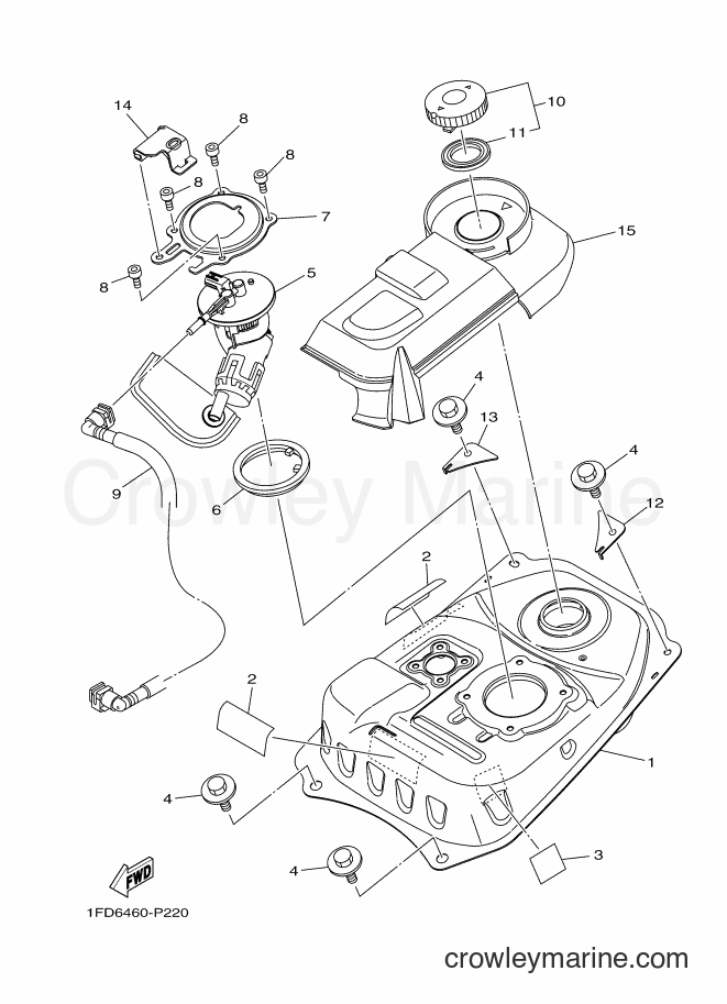 2015 Scooter T115FLSEC - T115FLSEC (1FD6) [010] - FUEL TANK