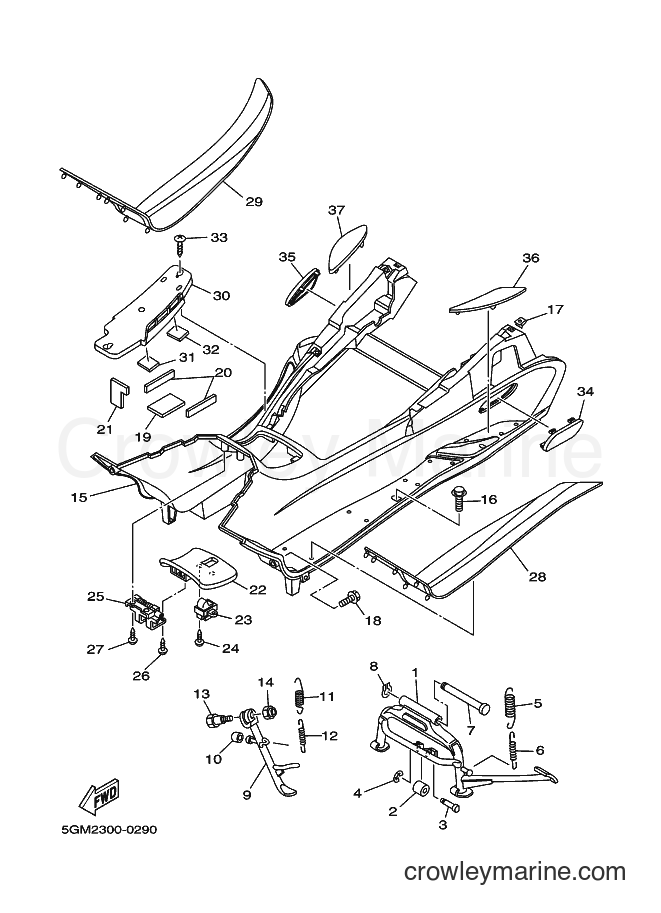 2001 Scooter YP250A - YP250A (5GM5) [070] - STAND & FOOTREST