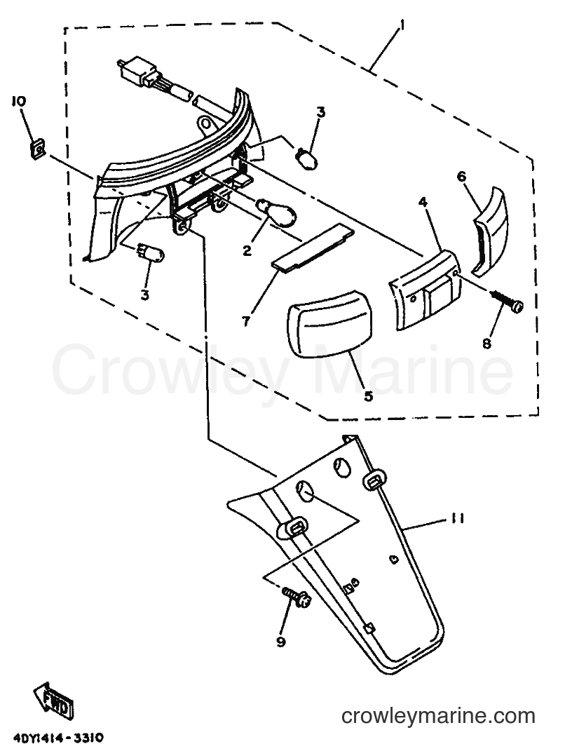 1995 Scooter YA50T - YA50T (4SD1) [999] - TAILLIGHT