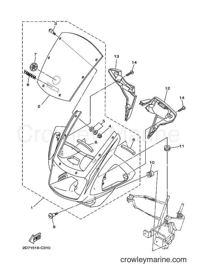 Yamaha Motors YBR125ESD (4P22) [010] - COWLING
