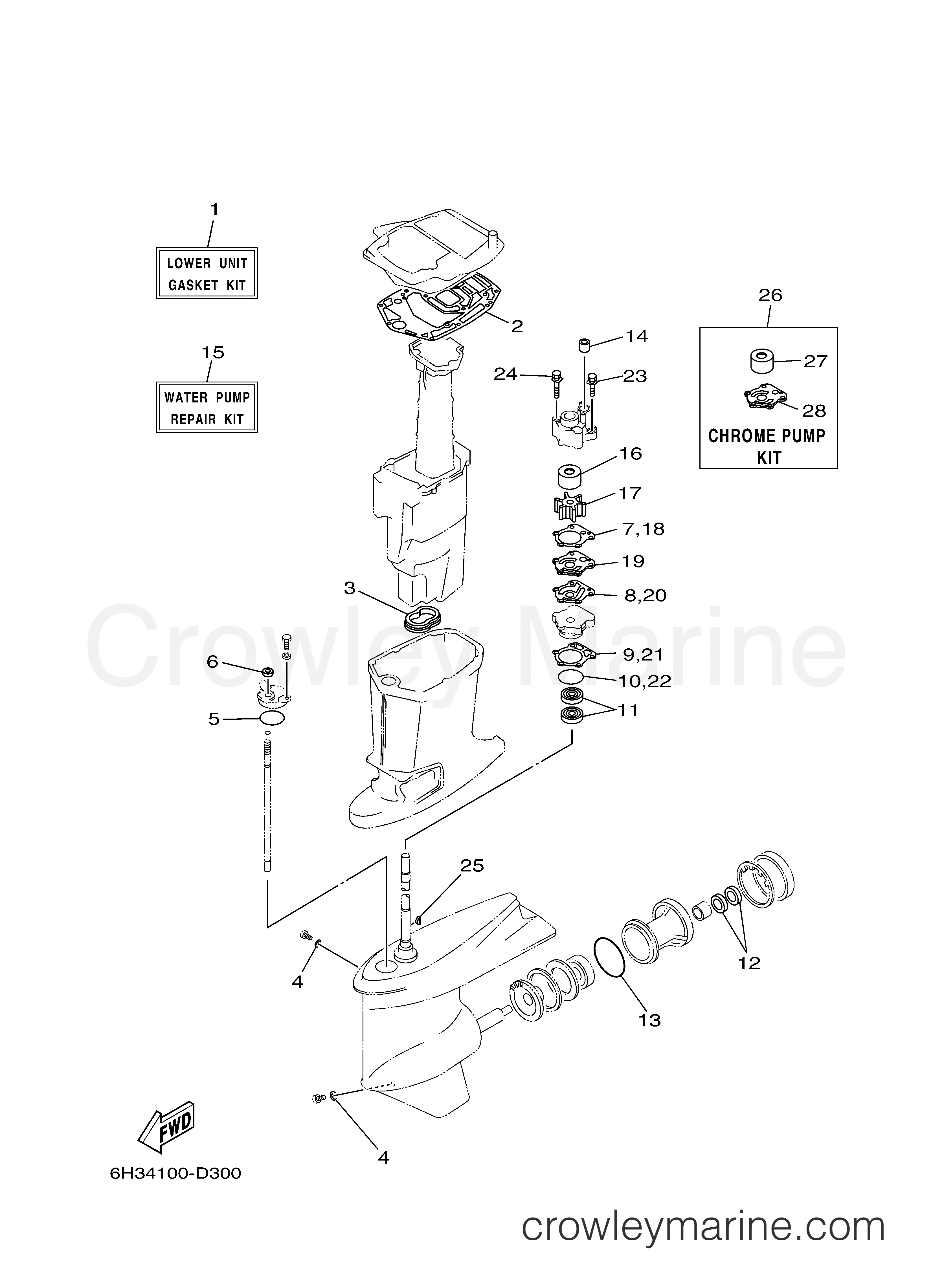 Yamaha Motors 60TLRD - REPAIR KIT 2
