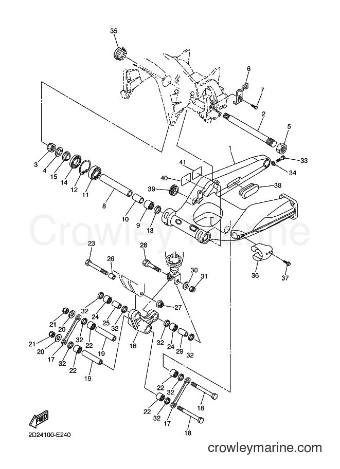 2007 Sport Bike FJR1300AS - FJR1300AS (2D2C) [010] - REAR ARM