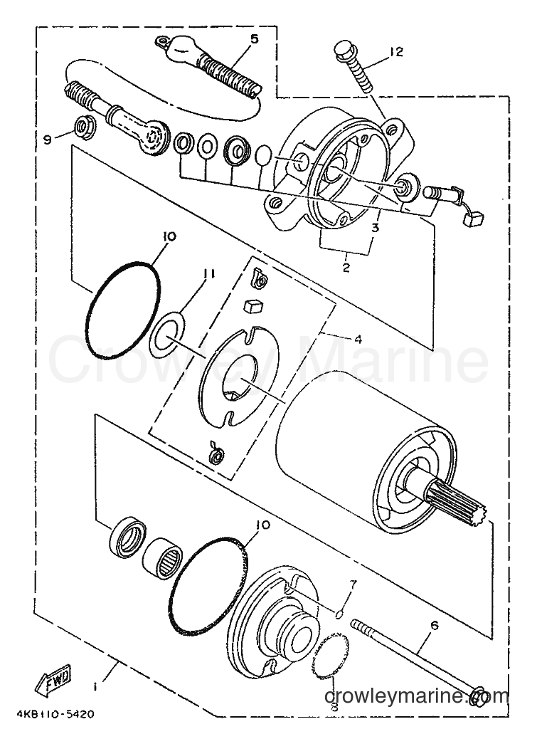 1995 ATV YFM350FW-X - YFM350FW-X (4KB2) [010] - STARTING MOTOR