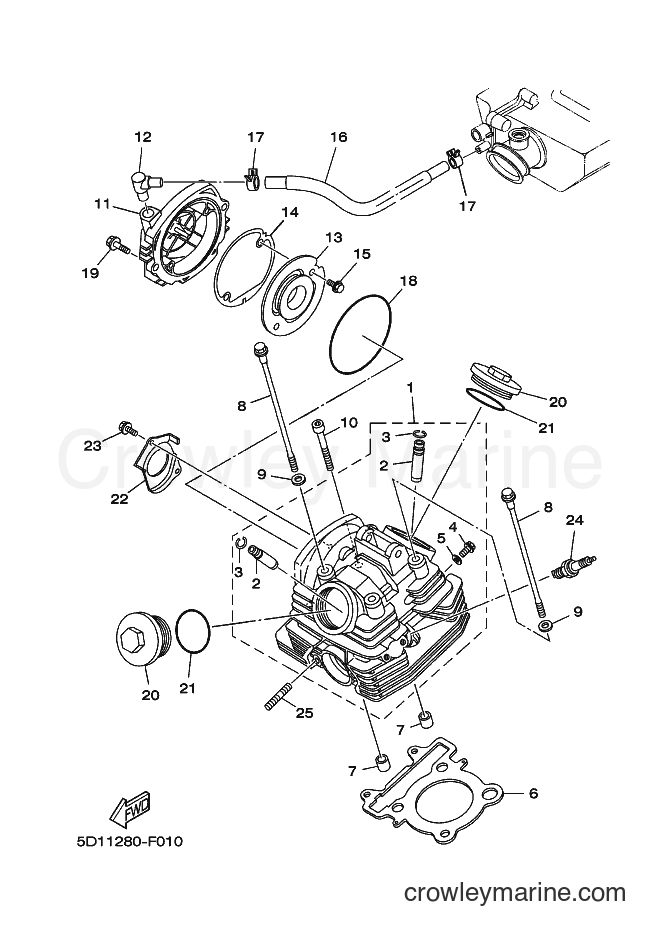 Yamaha Motors YBR250 (5D11) [010] - CYLINDER HEAD
