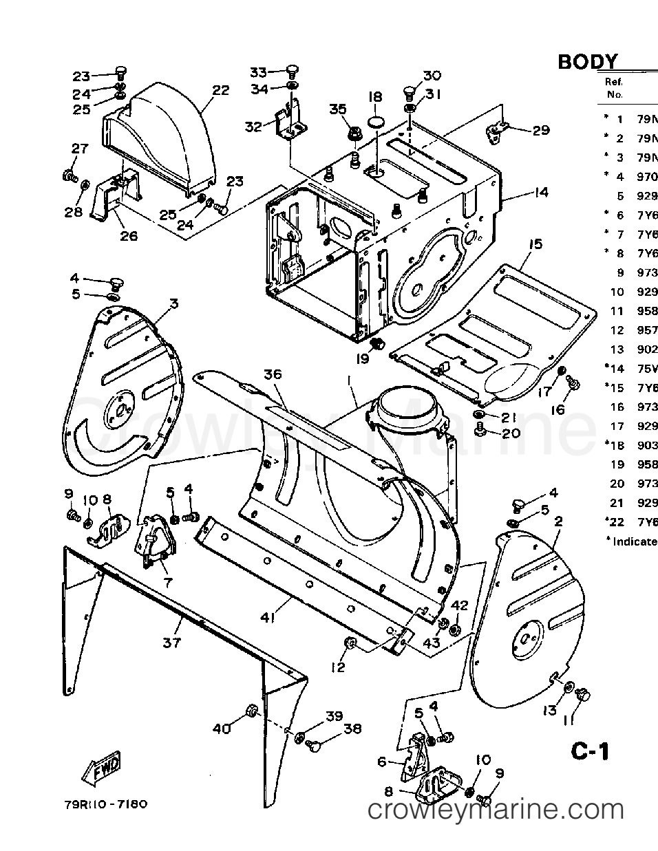 Yamaha Motors YS624W - BODY
