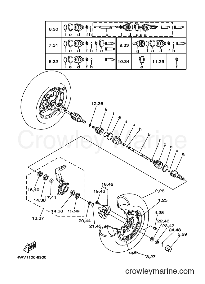 1998 ATV YFM600FWA - YFM600FWA (4WV2) [010] - FRONT WHEEL