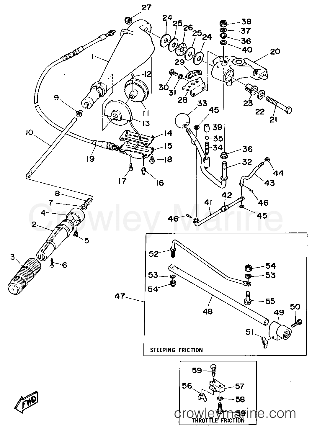Yamaha Motors 50TLHS - STEERING
