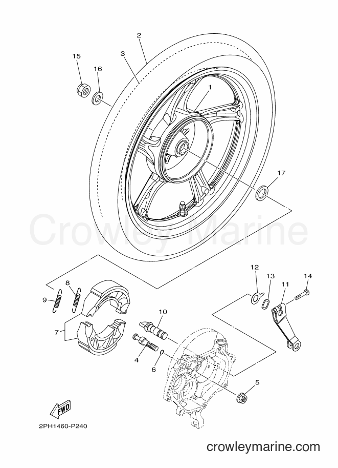 2018 Scooter LNS125-I - LNS125-I (BN12) [010] - REAR WHEEL