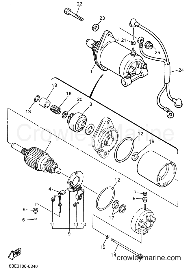 Yamaha Motors CS340E (8BE4) [020] - STARTING MOTOR