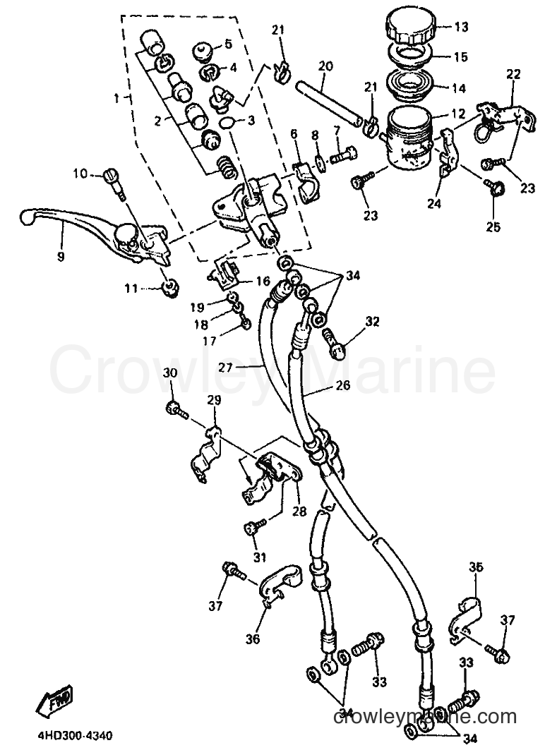1994 Sport Bike YZF750SP - YZF750SP (4HT2) [999] - FRONT MASTER CYLINDER