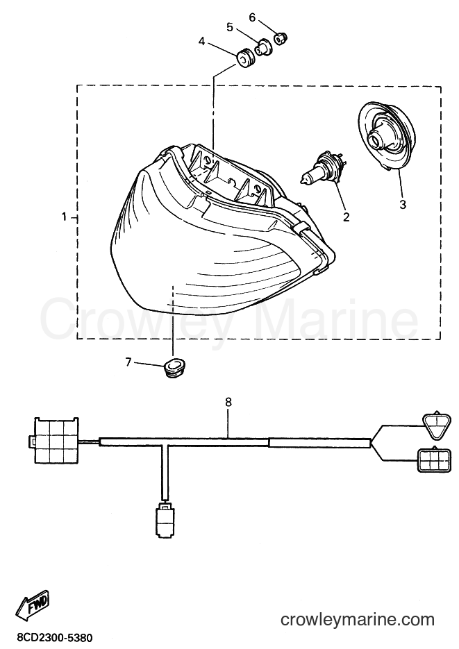 Yamaha Motors VX500 (8AS2) [010] - HEADLIGHT
