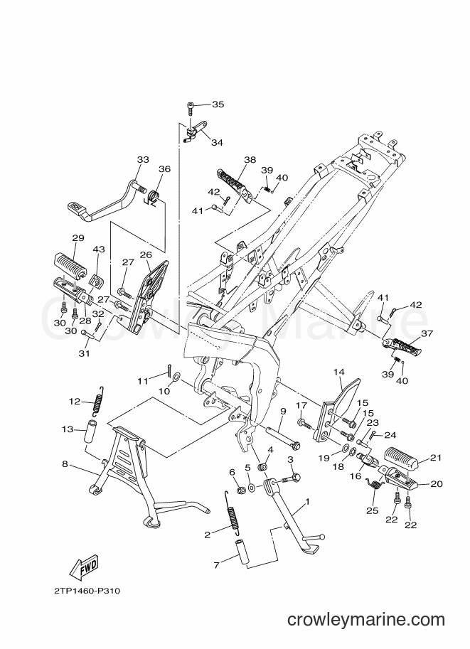 Yamaha Motors FZ150 (2TP3) [010] - STAND & FOOTREST