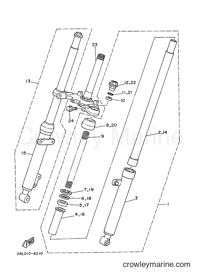 1987 Sport Bike YSR50 - YSR50 (2AL) [999] - FRONT FORK