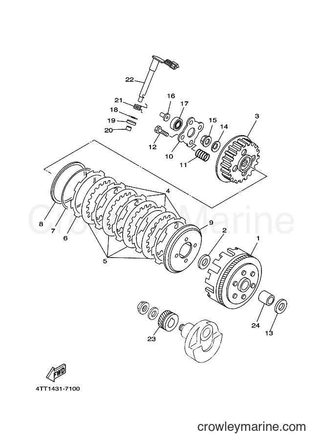 1999 Scooter JZ120F - JZ120F (4TT3) [010] - CLUTCH