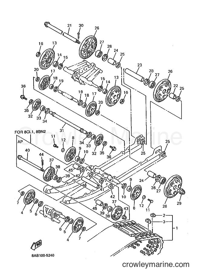 1995 Snowmobile VX500 - VX500 (8AB2) [010] - TRACK SUSPENSION 1