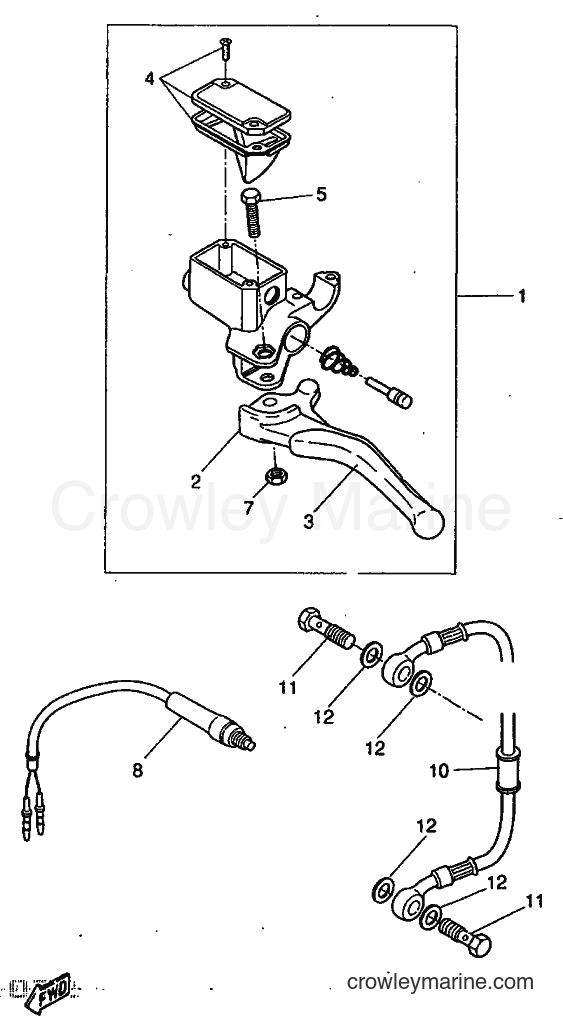 1997 Scooter YQ50 - YQ50 (5DN1) [999] - M. CYLINDER FOR DISK BRAKE