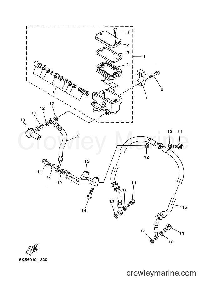 Yamaha Motors XVS1100 (5PBB) [010] - FRONT MASTER CYLINDER