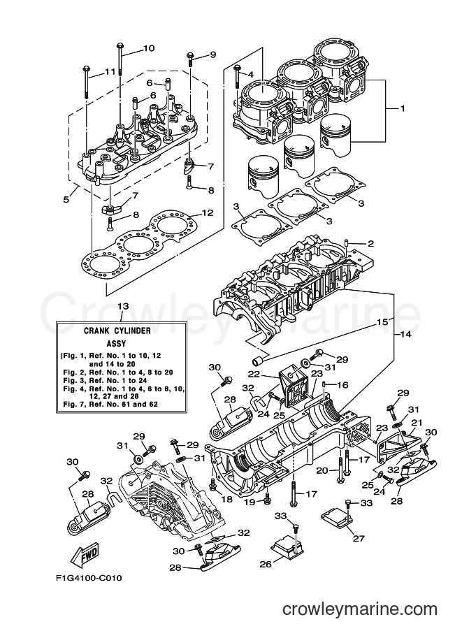 Yamaha Motors JET FOR GP1300 (60T2) [030] - CYLINDER & CRANKCASE 1
