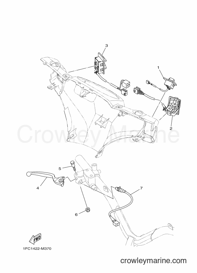 Yamaha Motors T115FLSEC (1FC3) [010] - HANDLE SWITCH & LEVER