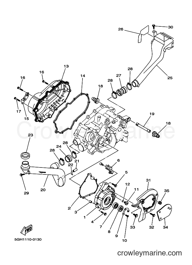 Yamaha Motors YFM400A (5HA3) [010] - CRANKCASE COVER 1