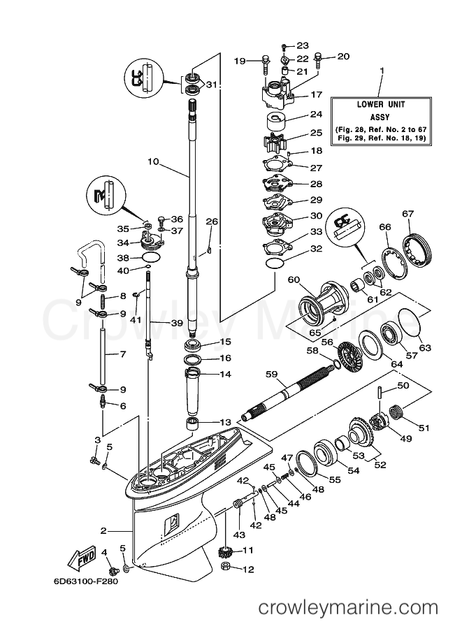 Yamaha Motors F80B (6D73) [060] - LOWER CASING & DRIVE 1