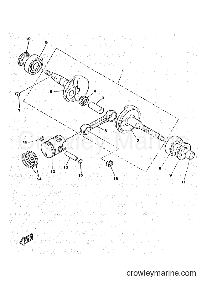 1996 Scooter YA50R - YA50R (4PC5) [010] - CRANKSHAFT & PISTON